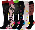 Different Touch 6 Pairs Pack Women Travelers, Anti-Fatigue, Graduated Compression Knee High Socks 9-11 by DifferentTouch