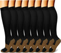 FEYHAY Copper Compression Socks (8 Pairs) 15-20 mmHg Circulation is Best Athletic & Daily for Men & Women, Running, Climbing by FEYHAY