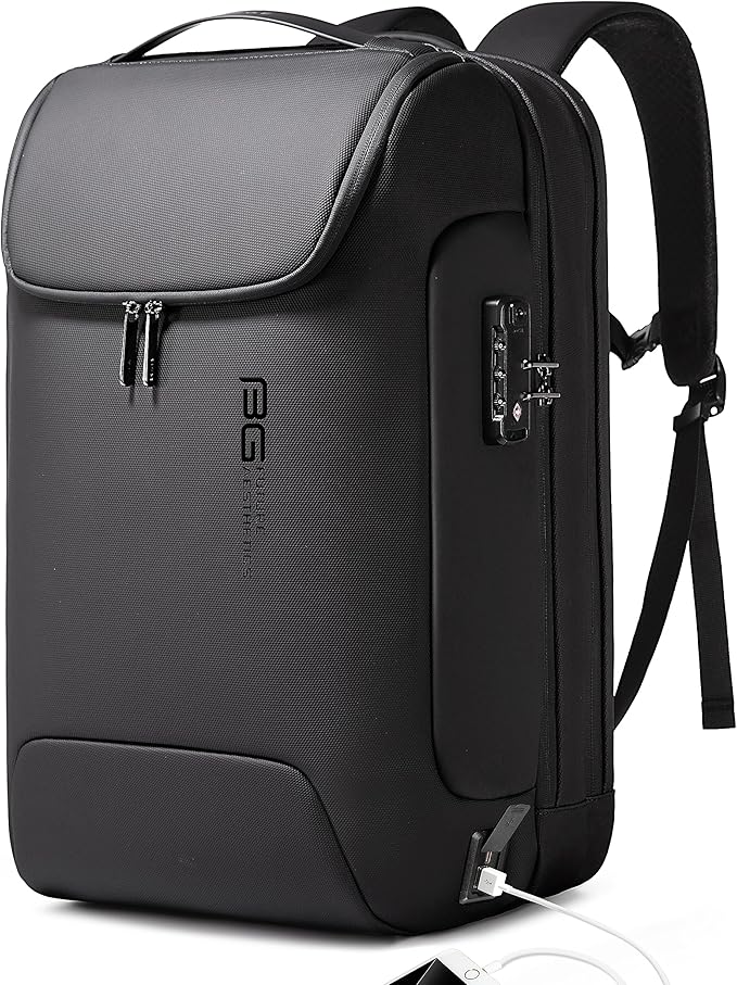 BANGE Anti-Theft Backpack with USB Charging Port 17.3 Inch Business Laptop Backpack by BANGE