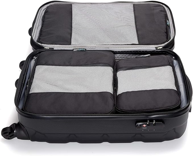 Travel Wise Packing Cubes for Travel - 5 Piece Set with Pattern Design, Lightweight Ripstop Nylon Luggage Organizers with Mesh Panel, Small Medium Large Sizes - Image 5