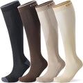 CS CELERSPORT 3/4 Pairs Compression Socks for Men Women Size 6-12 | Knee High Support Socks for Running Nurses Pregnancy Travel Daily Wear by CSCELERSPORT