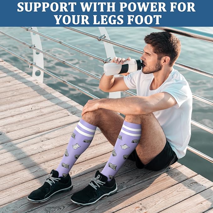 FEYHAY Copper Compression Socks (3 Pairs) 15-20 mmHg Circulation is Best Athletic & Daily for Men & Women, Running, Climbing - Image 4