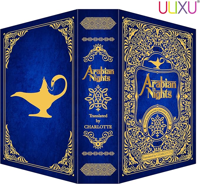 Arabian Nights Diversion Safe with Real Pages, Key Lock Metal Book Safe | Hidden safe box and hollow storage compartment for cash money. Decorative book box stash case for passport savings. - Image 4