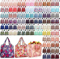 Tanlade Reusable Shopping Foldable Grocery Bags Bulk Large Tote Bags with Handle for Kitchen Supermarket Washable 50 Patterns by Tanlade