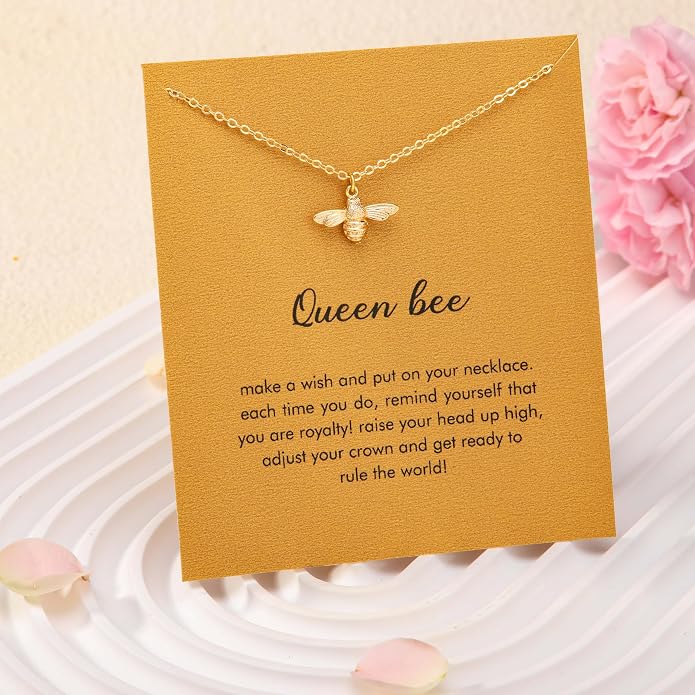 RZKING Golden Necklace for Women, Dainty Butterfly Heart Bow Rose Necklace, Gifts for Best Friend Sister Mom Girlfriend, Graduation Chritmas Birthday Anniversary Thank You Gifts - Image 5