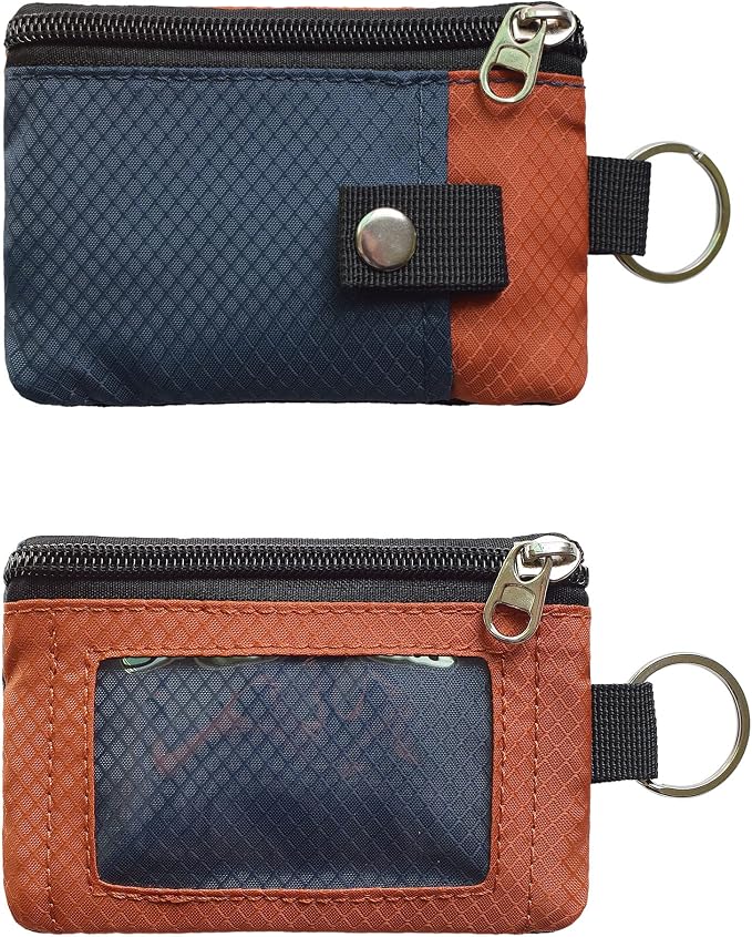 CHENSPRX Minimalist RFID Blocking Small Wallet with ID Window,WaterResistant Zip Id Case Wallet with Lanyard Keychain for Cards,Cash,Travel,Women,Men - Image 3