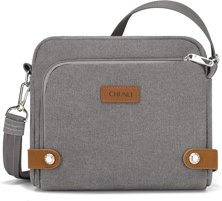 Anti Theft Crossbody Bag for Women, RFID Blocking Travel Purse Slash Proof | CHUNLI Pickpocket Proof Crossbody Bags, Travel Purse Bag with Lockable Zippers & Slash Resistant Strap by CHUNLI