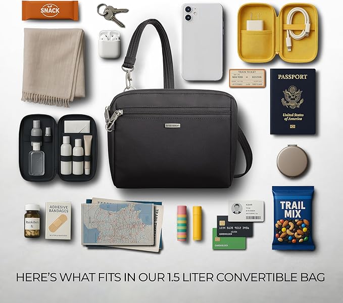 Travelon Anti-Theft Classic Convertible Crossbody & Waist Pack - Image 6