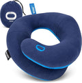 BCOZZY 8-12 Y/O Kids Travel Pillow for Car & Airplane, Soft Kids Neck Pillow for Traveling in Car Seat, Provides Double Support for Toddlers Head & Chin in Road Trips, Washable, Medium Size, Navy by BCOZZY