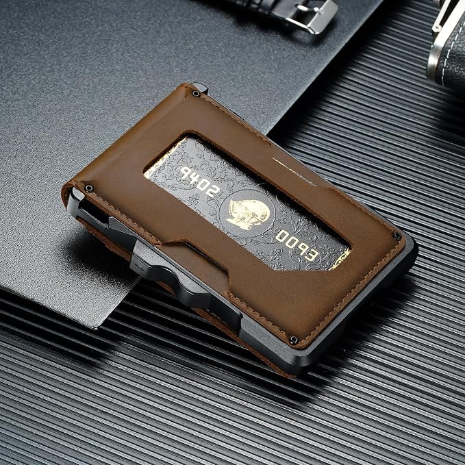 Genuine Leather Wallet for Men: Slim RFID Smart Minimalist Wallet | Credit Card Holder for Front Pocket wallet with Money Clip Full Grain - Gift for Husband Father on Birthday Anniversary - Image 9