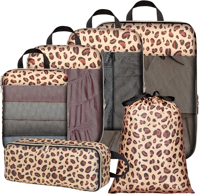 Cambond Compression Packing Cubes for Travel - Luggage Suitcase Organizer | Compression Zip Design for Space-saving, Expandable, Lightweight, Keep Clothes Sorted, Luggage Space Tidy, Carry on Pack Fast by Cambond