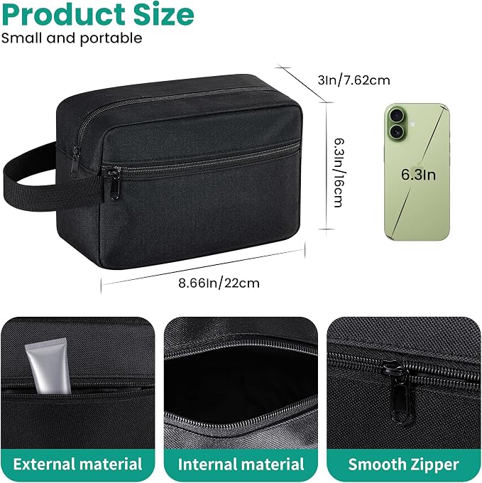 Travel Toiletry bag for Women and Men,Small Cosmetic Bag Hanging Lightweight Makeup Bag Small Tool Bag Travel Organizer accessories for Women Men - Rose Red - Image 2