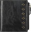 Ultra Thin Small Compact Leather Womens Girls Wallets RFID Blocking Credit Card Holder for Women by Lavemi