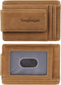 Toughergun Slim Wallet for Men RFID Blocking Money Clip, Minimalist Front Pocket Credit Card Holder, Magnetic Thin Mens Wallets with ID Window by Toughergun