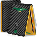 GSOIAX Slim Wallet for Men Rfid Blocking Leather Bifold Front Pocket Carbon Fiber Men's Money Clips Credit Card Holder With Gift Box by GSOIAX