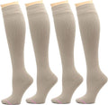 Dr. Motion 4 Pairs Therapeutic Graduated Compression Women's Knee-hi Socks by Dr.+Motion