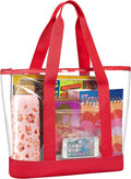 Handy Laundry Clear Tote Bag - Zipper Closure, Long Shoulder Strap, Fabric Trimming. by Handy+Laundry