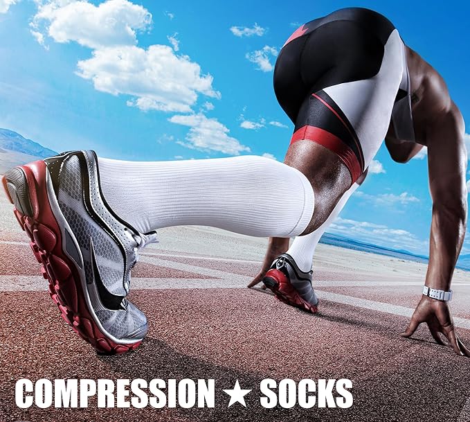 CHARMKING Compression Socks for Women & Men Circulation (3 Pairs) 15-20 mmHg is Best Support for Athletic Running Cycling - Image 3