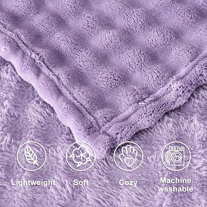 Soft Cozy Travel Blanket for Airplane Train and Car, Dusty Purple | Lightweight, Blanket or Pillow 2 in 1, Compact with Portable Bag Pillowcase, with Luggage Sleeve and Backpack Clip - Image 7