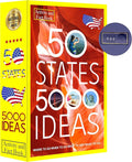 50 States Book Safe with Real Pages, Combination Lock Hidden Storage Box | Hidden safe box and hollow storage compartment for cash money. Decorative book box stash case for passport savings. by Ulixu