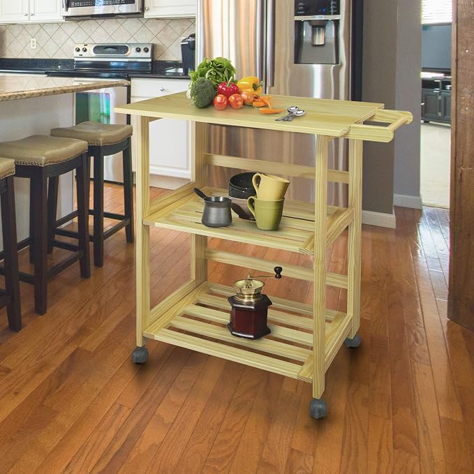 Trek Folding Kitchen Cart - Natural - Image 2