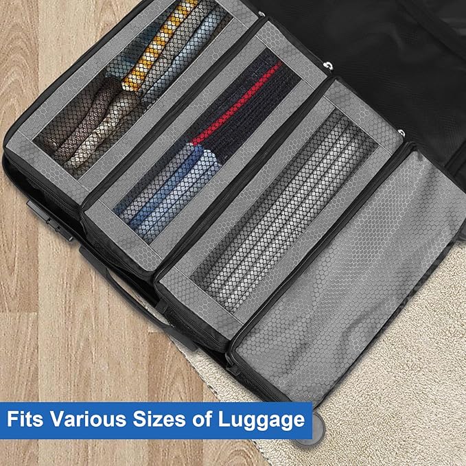 Olosar Suitcase Organizer, Travel Luggage Organizer Portable Hanging Travel Shelves Collapsible Hanging Packing Cubes for Carry on Suitcase - Image 2