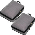 Extra Large Compression Packing Cubes for Checked Luggage, Lightweight Suitcase Organizers & Space Saver Bags - Travel Cubes for Packing - Travel Essentials - 2pc Set, X-Large - Black Stripe by Unknown