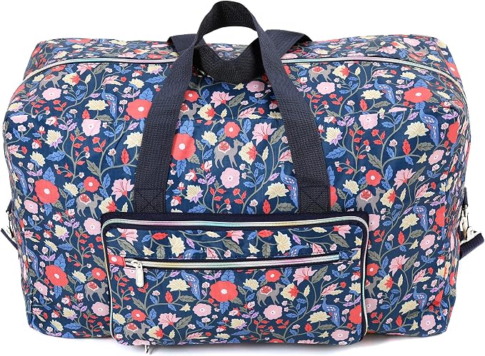 22" Foldable Large Travel Duffel Duffle Bag Sports Gym Tote Bag For Women Overnight Carryon Weekend Bag Shoulder Bag Water Resistant - Image 2