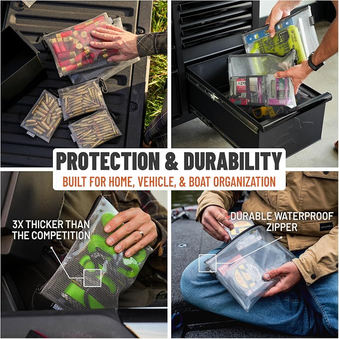 Air Production Multi-Size Clear Zipper Pouch (4‑Pack) – Cable Organizer & Travel Gear Bag for Electronics, Camera Accessories, Tool Pouch & Small Tech Storage - Image 5