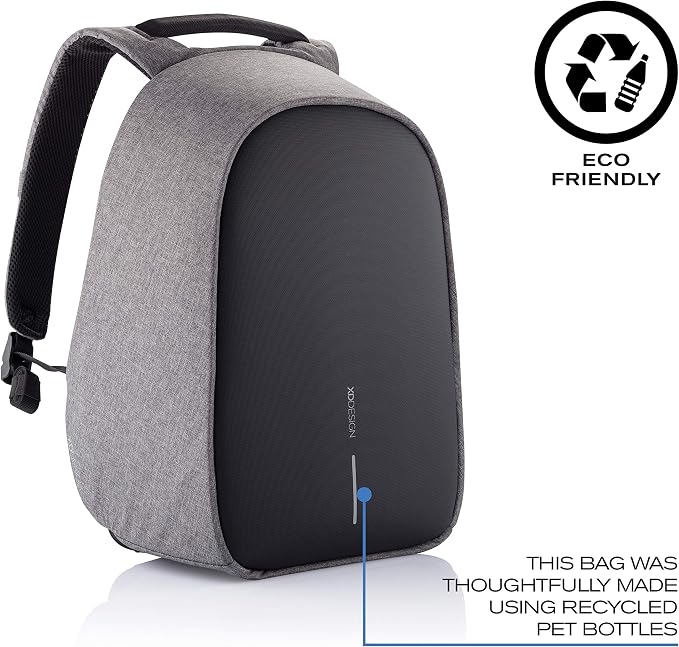 XDDesign Bobby Hero 16 Liter Anti Theft Laptop Backpack, Padded 15.6" Laptop Sleeve, Recycled Material, Water Repellent, USB Charging Port, Travel Carry on Flight Approved for Men&Women - Image 8
