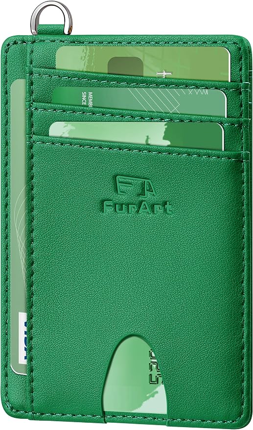 FurArt Slim Minimalist Wallet RFID Credit Card Holder for Men | slim minimalist compact rfid id window thin by FurArt
