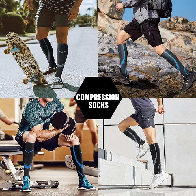 hello momoya Compression Socks for Women Men Circulation Knee High 8 Pairs for Nurses, Running, Travel, Athletic - Image 6