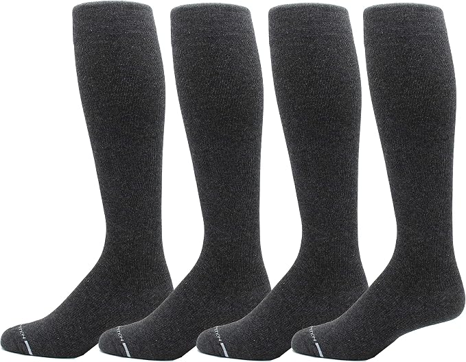 Dr. Motion 4 Pairs Men's Athletic Traveler Graduated Compression Knee High Socks by Dr.+Motion