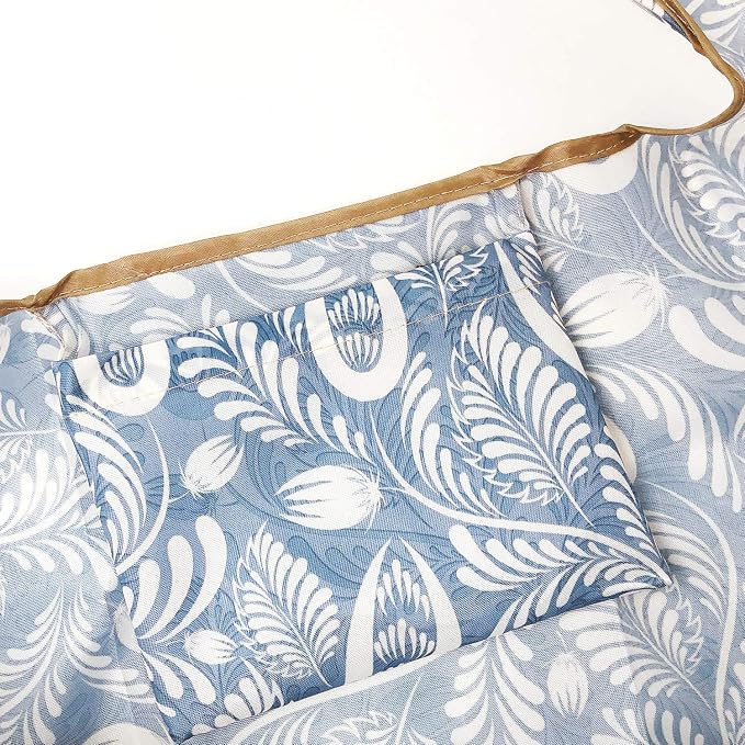 allydrew Large Foldable Tote Nylon Reusable Grocery Bags, Gray Ferns - Image 4