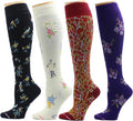 Dr. Motion 4 Pairs Therapeutic Graduated Compression Women's Knee-hi Socks by Dr.+Motion