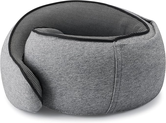 Travel Pillow with Hood (Dark Gray) - for Airplane Travel and Car Ride Nap, Foldable Hood, Slow-Rebound Memory Foam, 360 Ergonomic Design, Compact and Portable in Travel Bag - Image 5