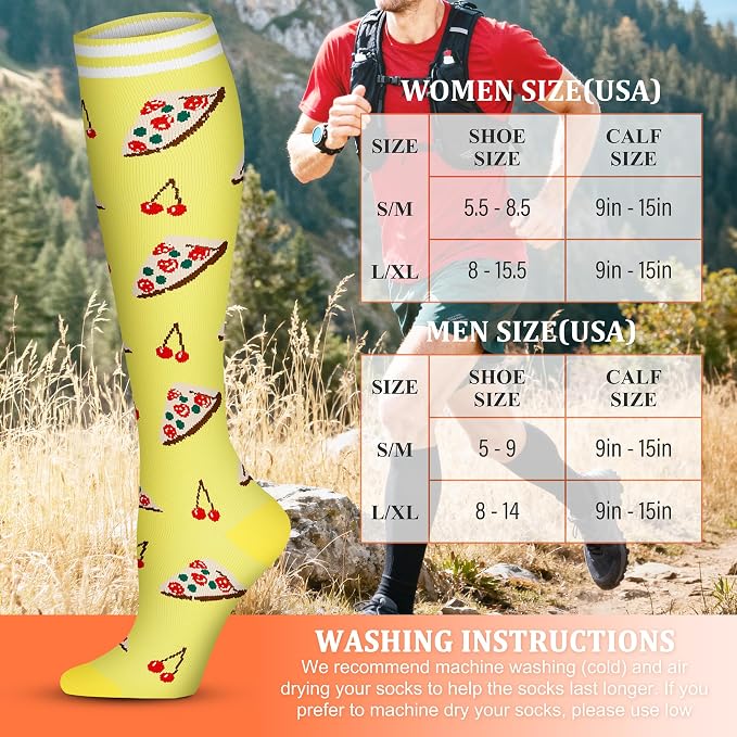 FEYHAY Copper Compression Socks (8 Pairs) 15-20 mmHg Circulation is Best Athletic & Daily for Men & Women, Running, Climbing - Image 7