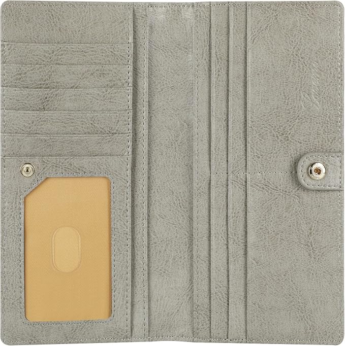 Ultra Slim Thin Leather Women Wallet RFID Blocking Credit Card Holder Bifold Long Ladies Billfold - Image 3