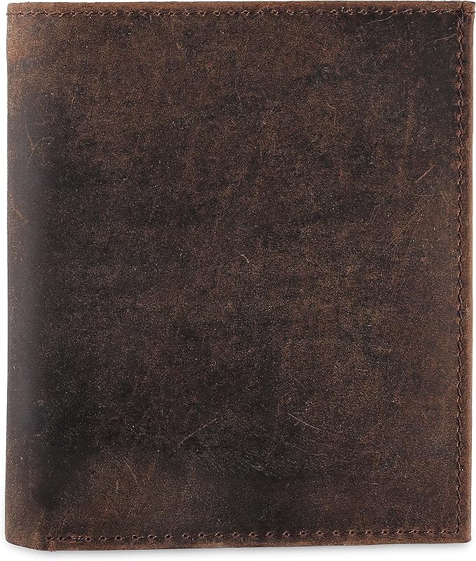 F&L CLASSIC RFID Blocking Mens Leather Bi-Fold Big Hipster Wallet, 13 credit card slots,buffalo vintage brown by FLCLASSIC
