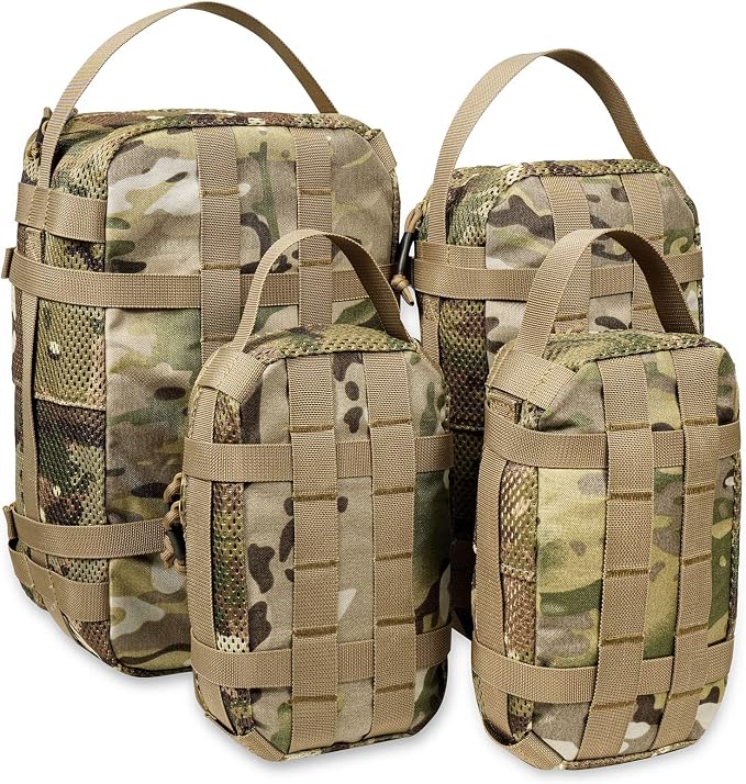 4 Set Tactical Packing Cubes ，Compressible Mesh Duffle Storage Bag,Portable Edc Molle Pouch Organizer. - Image 7