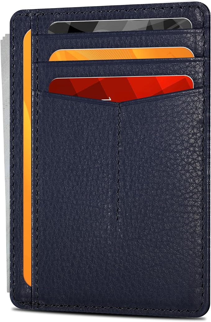 Oak Leathers Slim Minimalist Card Holder Wallet - Leather RFID Blocking by OakLeathers