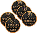SaiTech IT 5 Pack Round Shape RFID Blocking Card for Credit Card, Black | Slim Anti-Theft Contactless NFC RFID Blocker Protector, Easily Fit into Wallet and Purse, for Men & Women by SaiTechIT
