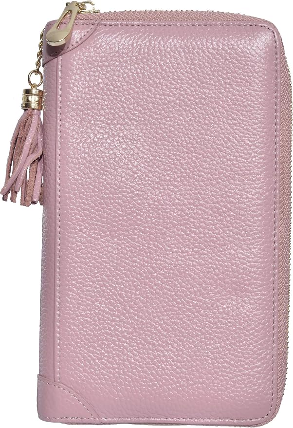 Easyoulife Credit Card Holder Wallet Womens Zipper Leather Case Purse RFID Blocking - Image 2