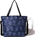 Baggallini Carryall Tote - Lightweight Nylon Zipper Top Weekender Travel Beach Bag w/Luggage Sleeve by baggallini
