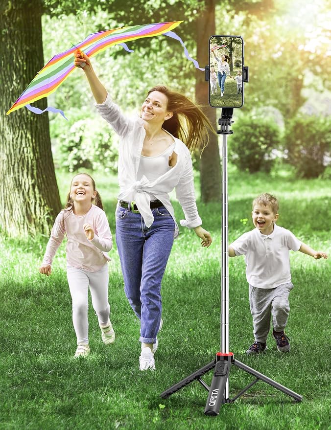 52" Selfie Stick Tripod with Remote, 3 in 1 Portable Selfie Stick & Phone Tripod Stand with Phone Holder, Cell Phone Tripod for Group Selfies/Live Streaming/Video Recording, for iPhone/Android - Image 9