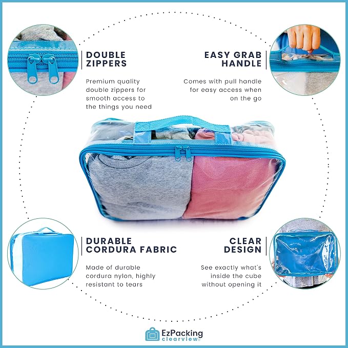 Large Clear Travel Packing Cube/See-Through PVC Organizer for Suitcase/Multipurpose Pouch w/Handle/Dress Shirts, Pants, Cashmere, Sweaters & Seasonal Linen Storage Protection (Burgundy) - Image 7