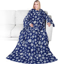 PAVILIA Wearable Blanket with Sleeves for Adult Women Men, Cozy Fleece Warm Wrap Throw with Arms, Gifts for Christmas, Wife by PAVILIA