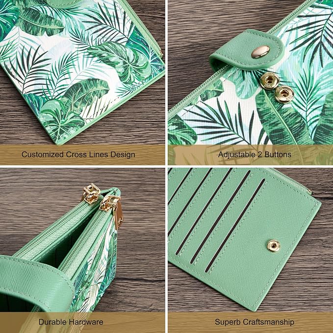 Travelambo RFID Wallet Women Large Size Bifold Multi Card Wallet Case with Zipper Pocke Credit Card Holder for Women - Image 6