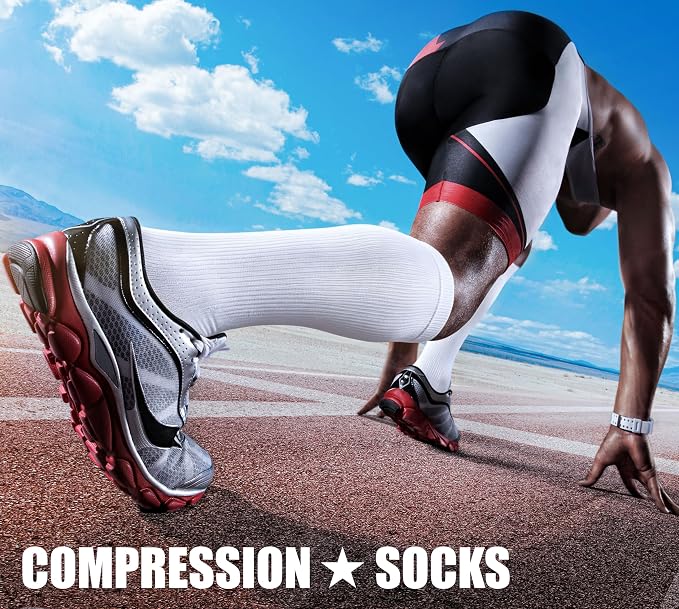 CHARMKING Compression Socks for Women & Men Circulation (3 Pairs) 15-20 mmHg is Best Support for Athletic Running Cycling - Image 3