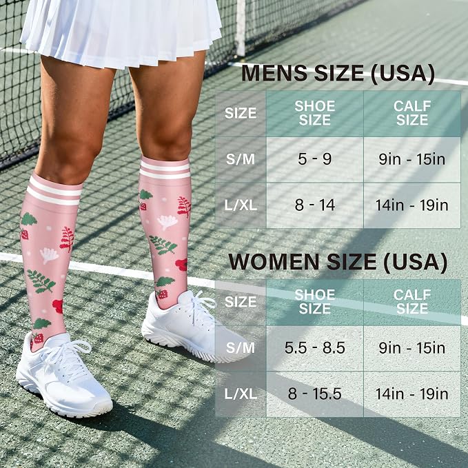 Acture 6 Pack Compression Socks for Women and Men - Knee High for Medical, Running, Nurses, Travel - Image 3